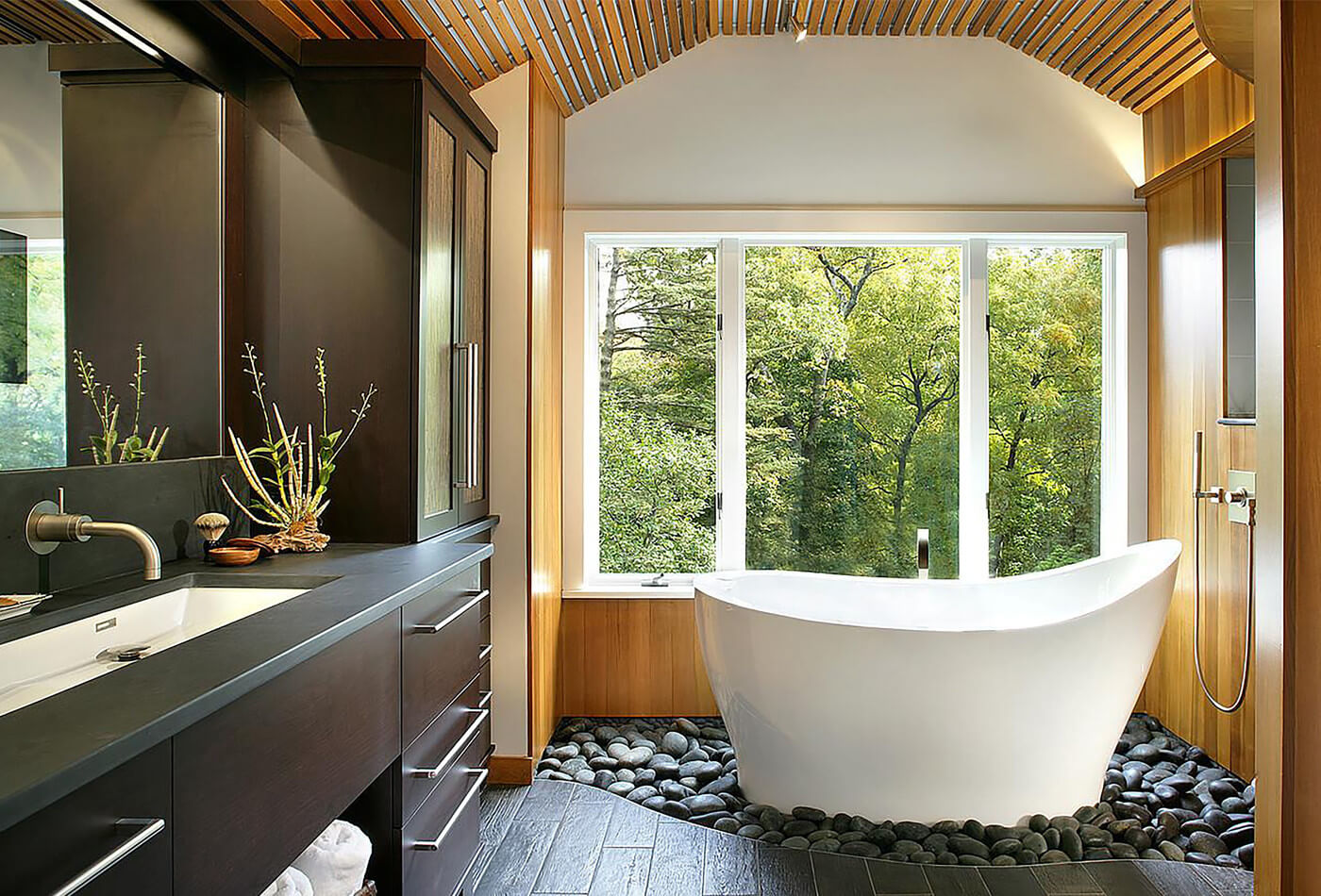 Japanese style bathroom design: simplicity in its purest form - Hackrea
