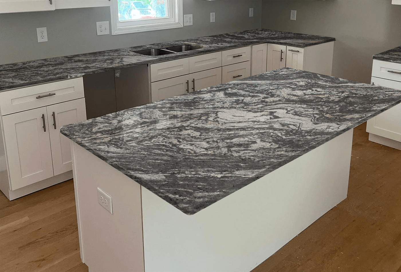 Ideas for kitchen decoration with a black granite countertop