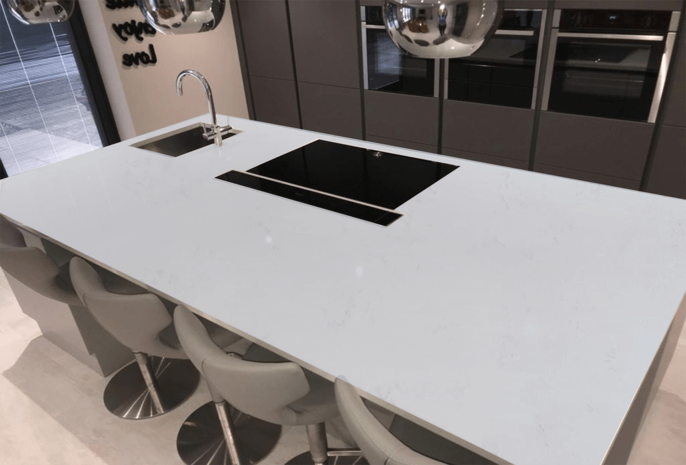 Indoor Surfaces With Quartz - Both Wet and Dry