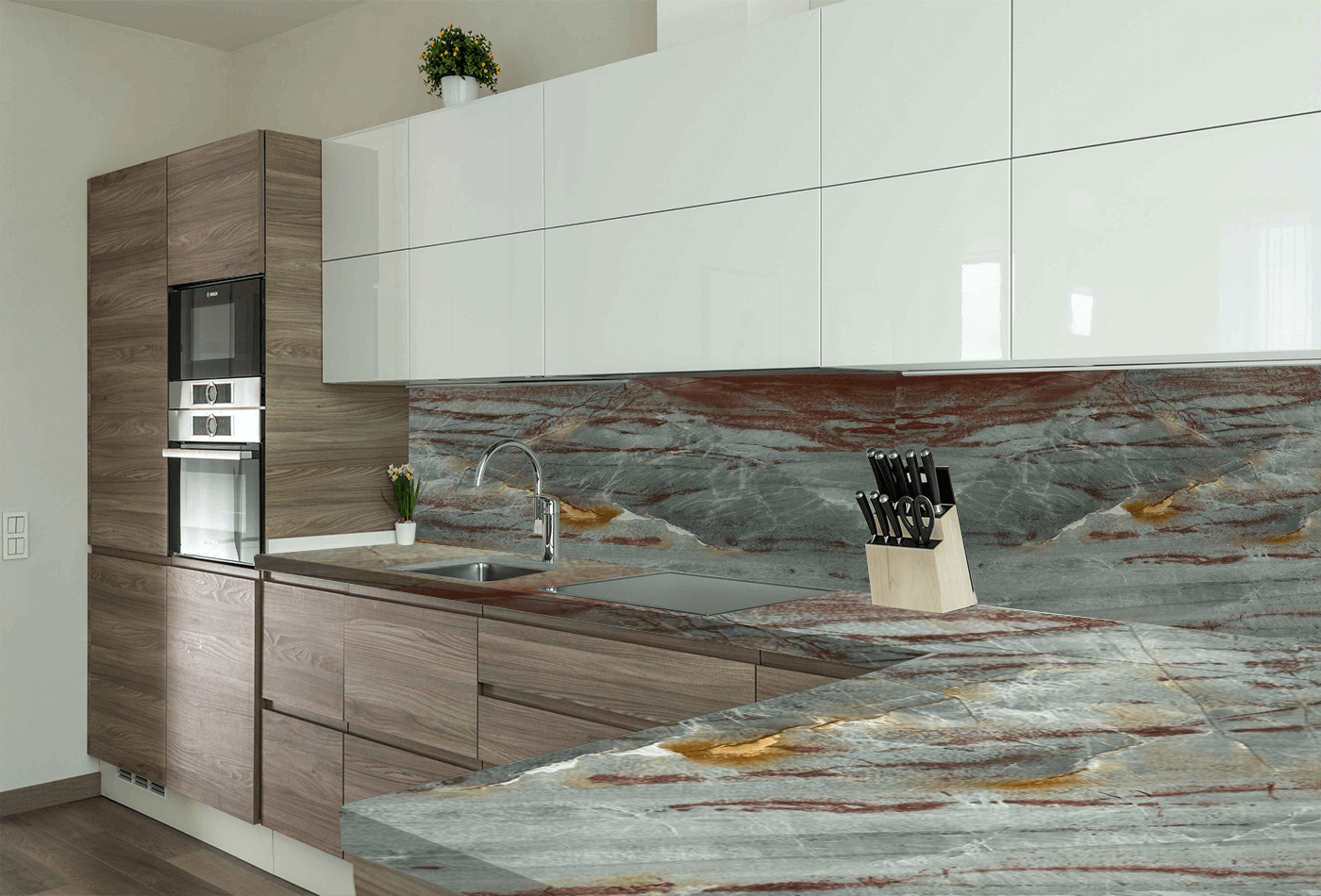 Install a Quartzite Bookmatch Splashback That Everybody Remembers