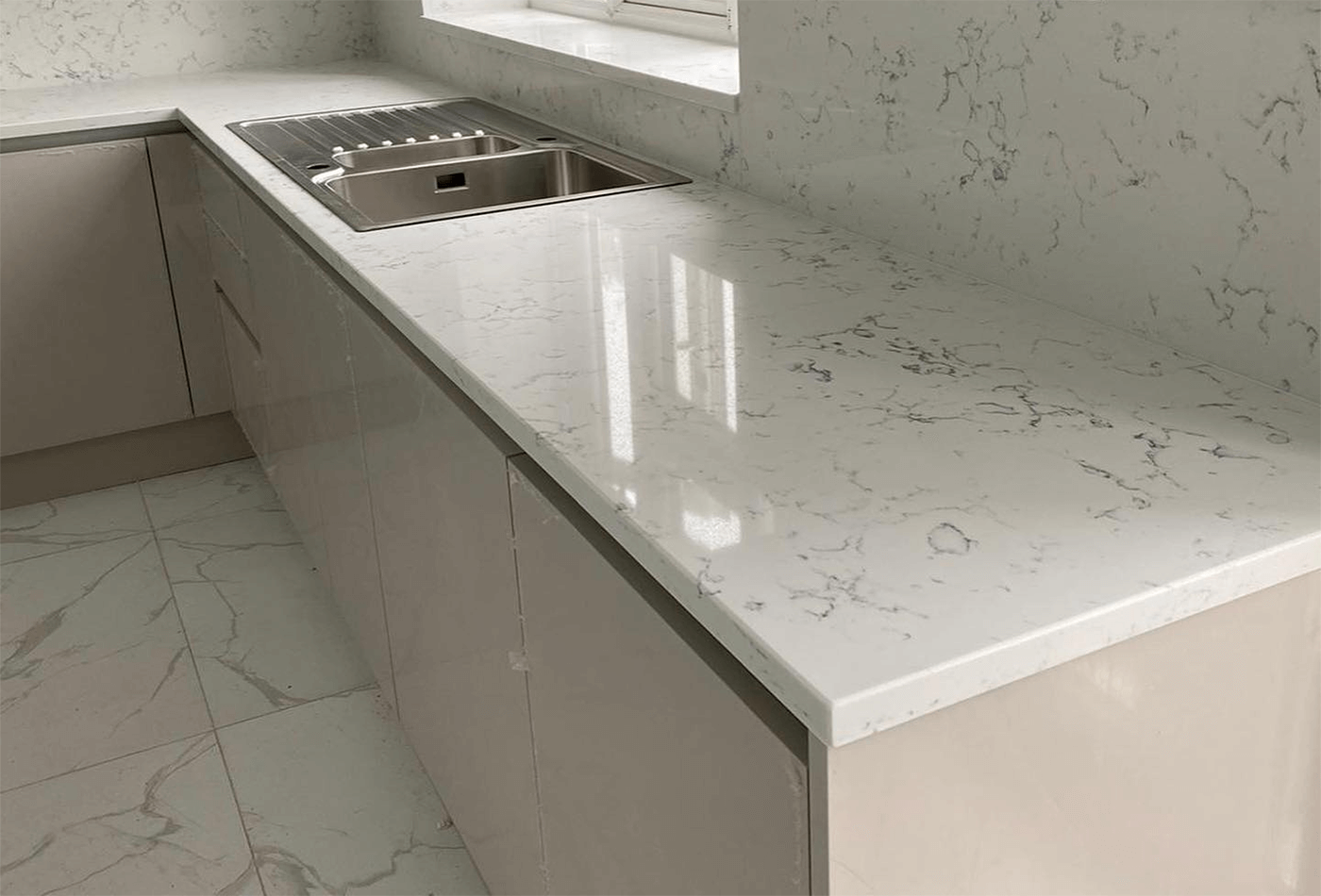 Instant Kitchen Sink Counter with Acapella Quartz