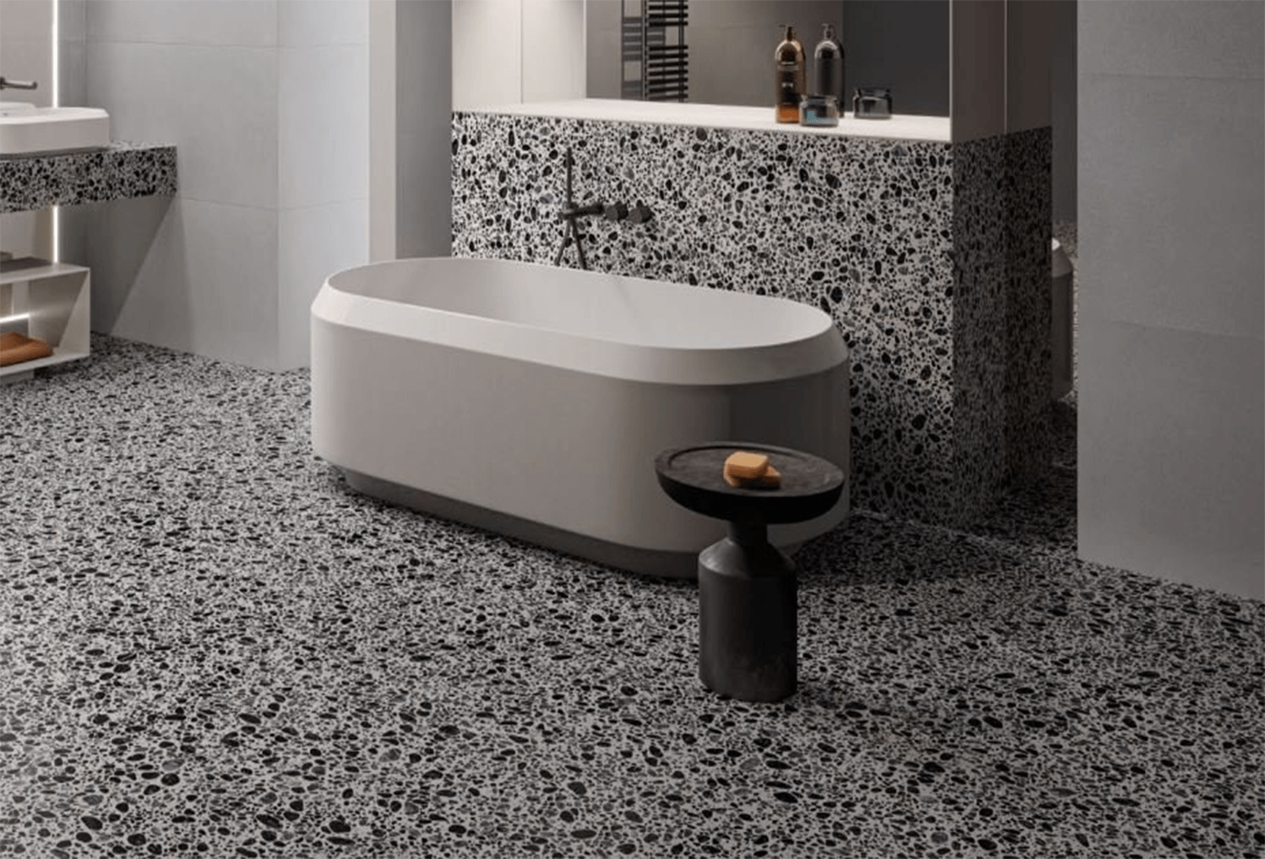 Terrazzo Tile Bathroom still in Trend