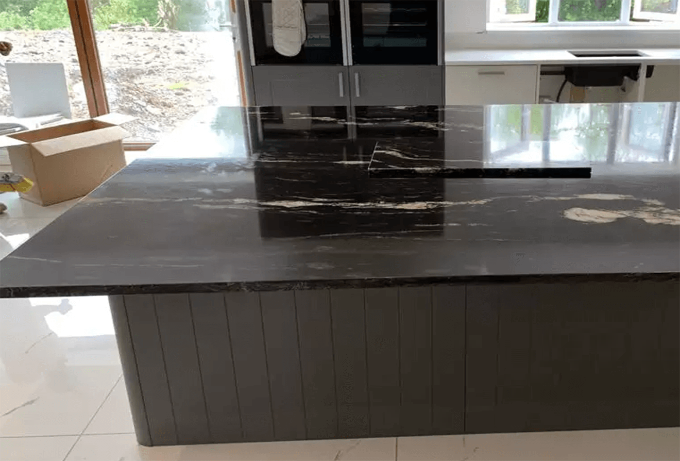 Kitchen Worktops in Cosmic Black Granite