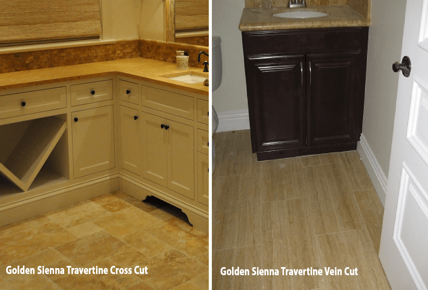 Let’s Compare Golden Sienna Travertine's Cross Cut & Vein Cut Slab