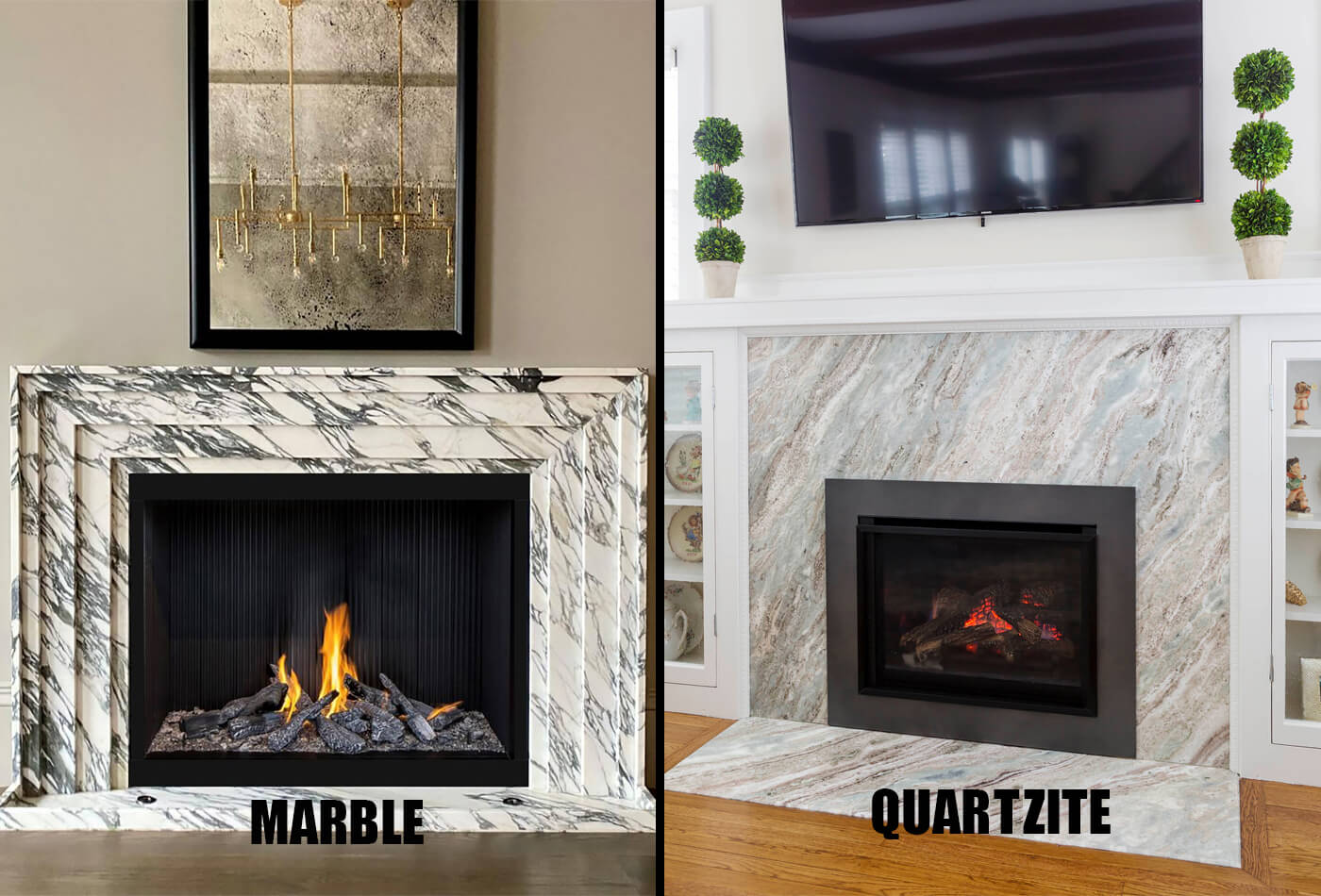 Marble vs Quartzite For Fireplace