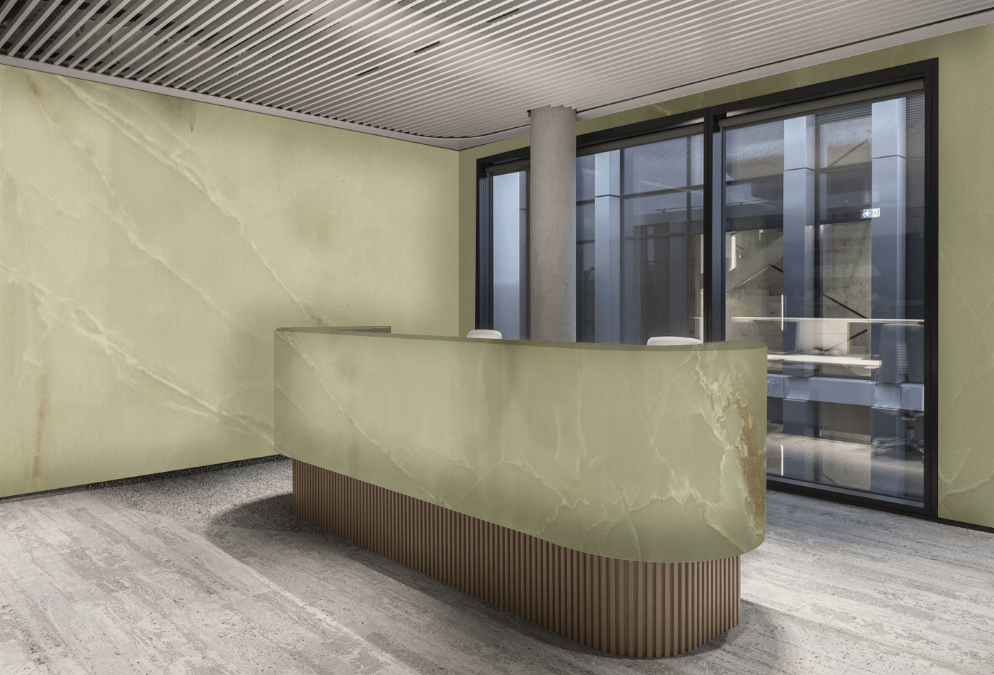 Onyx Green for Office Reception Desks & Walls