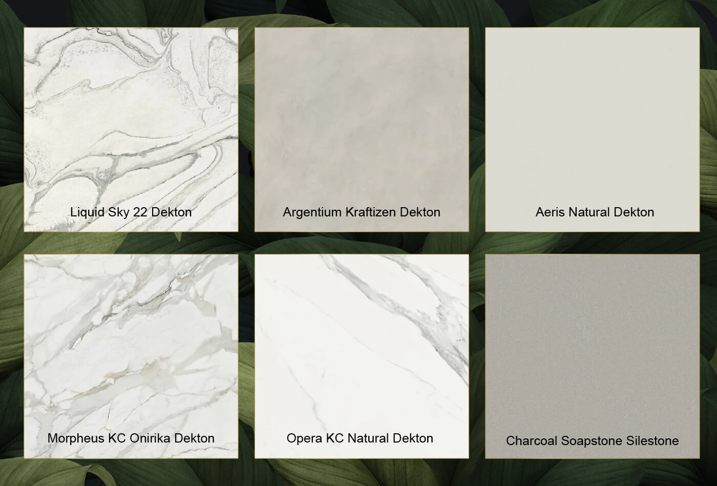 Probe Over Examples Of The Ivory Dekton Collections