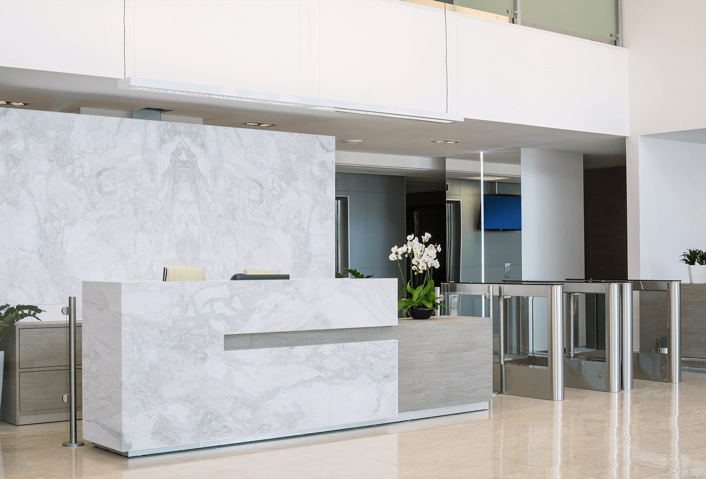 Spice Up the Reception Area by Embracing Alba Quartzite