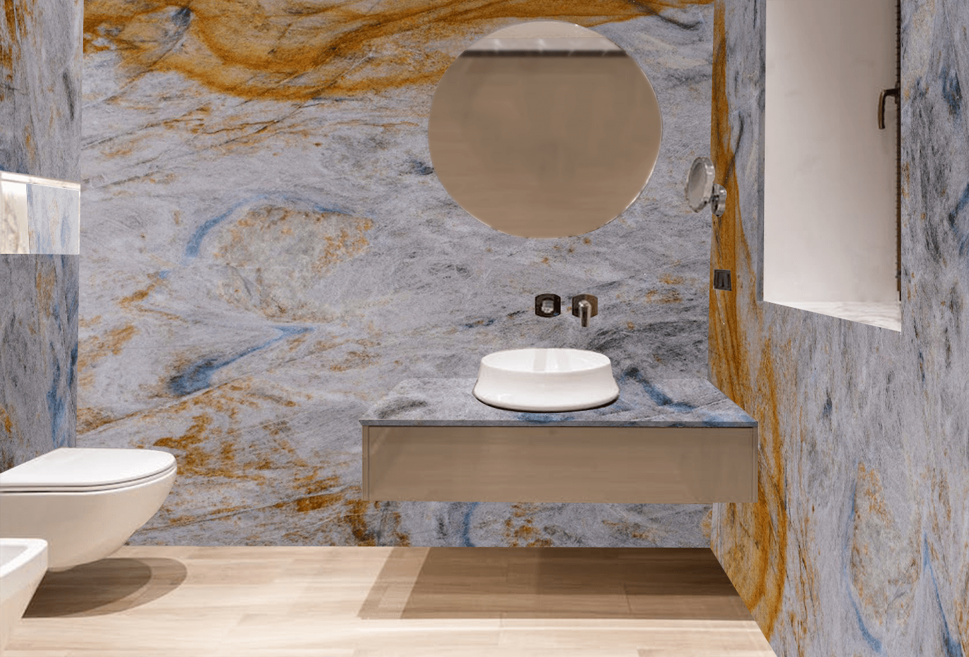 Style Your Oyapock Stone Bathroom Countertops with a Sink