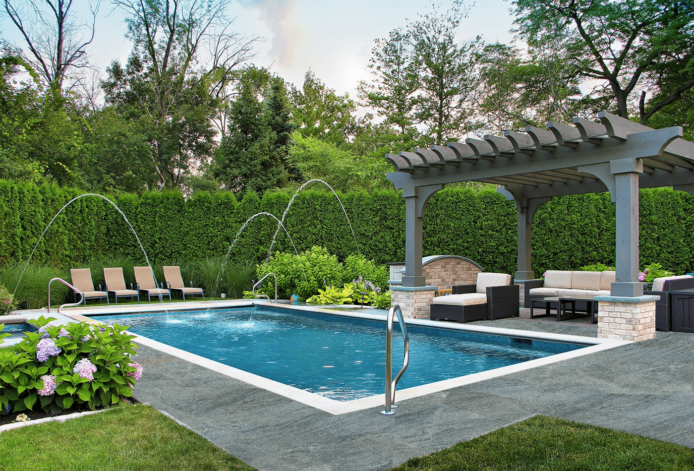 Transforming Your Backyard with Grey Quartzite Pool Area