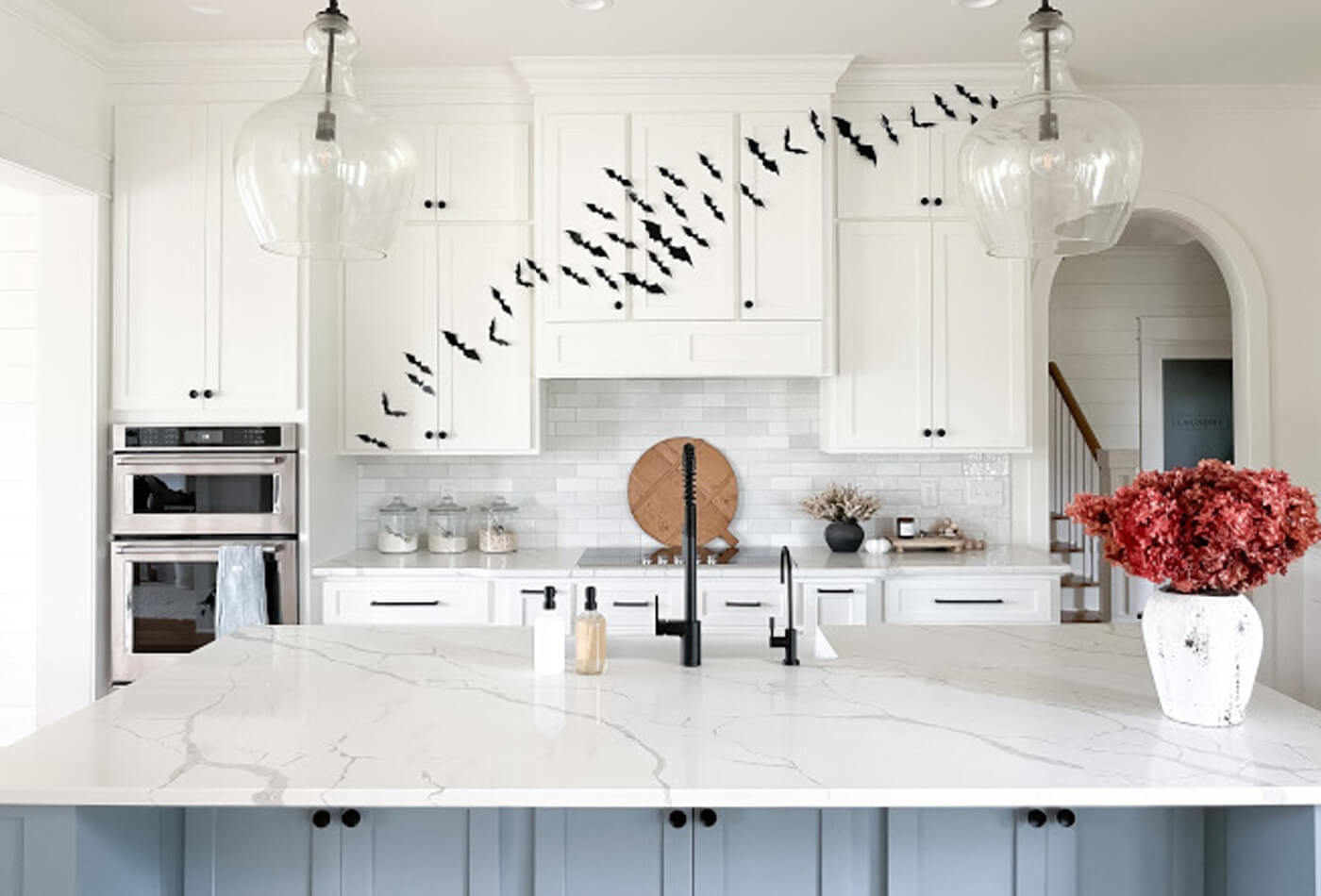 White Compliments Your Black Gothic Kitchens