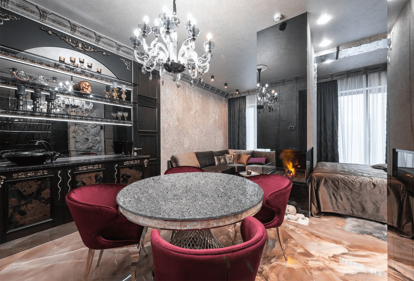 White Granite Coffee Table Creates A Luxurious Look