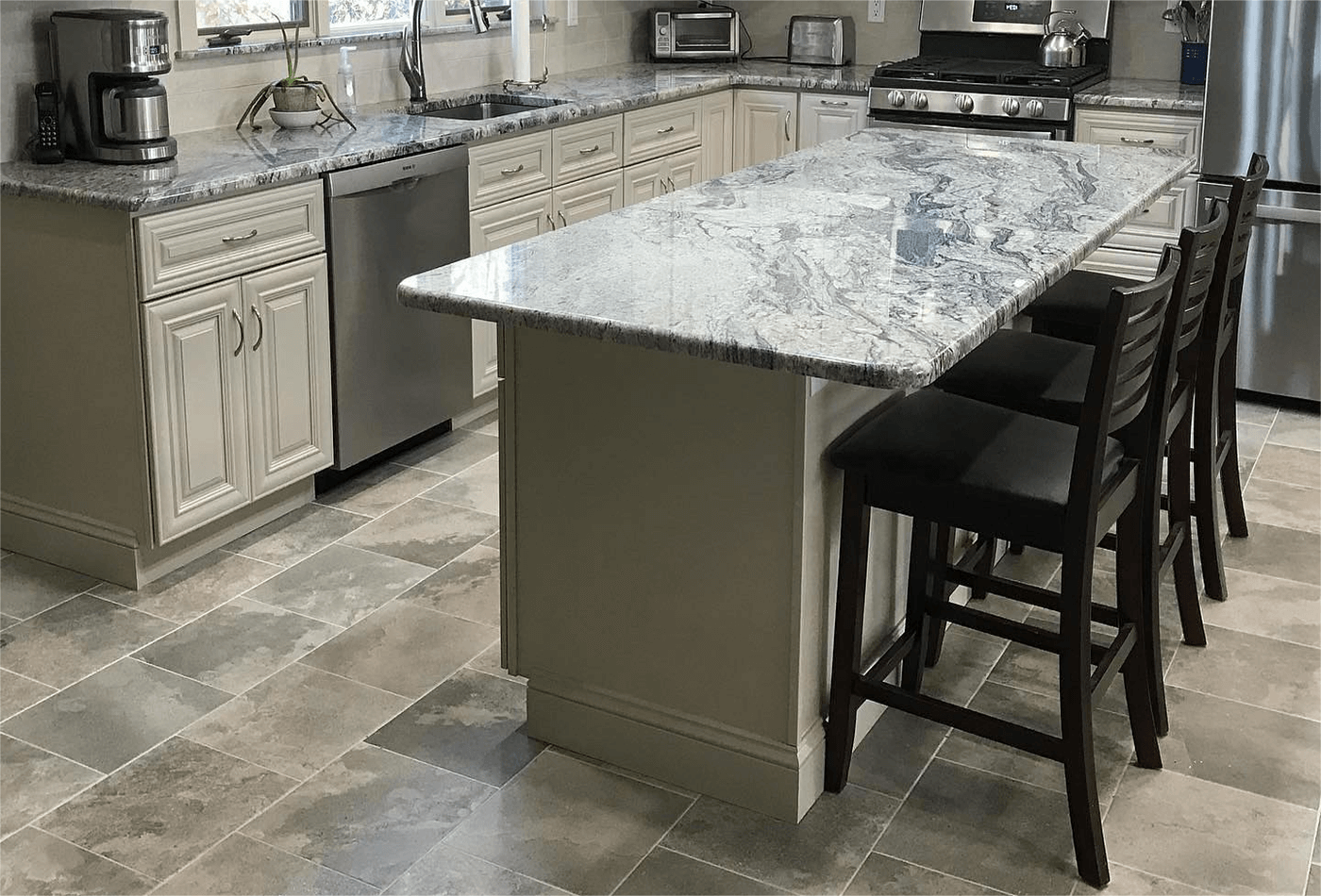 White Wave Granite kitchen worktop