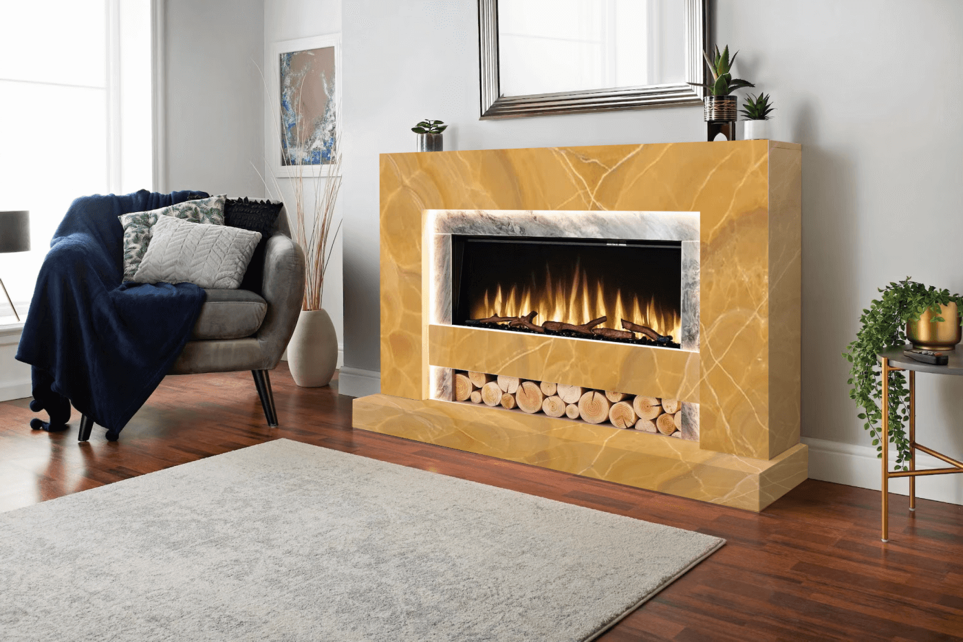 Yellow Onyx Fireplace Surrounds - A Wise Move