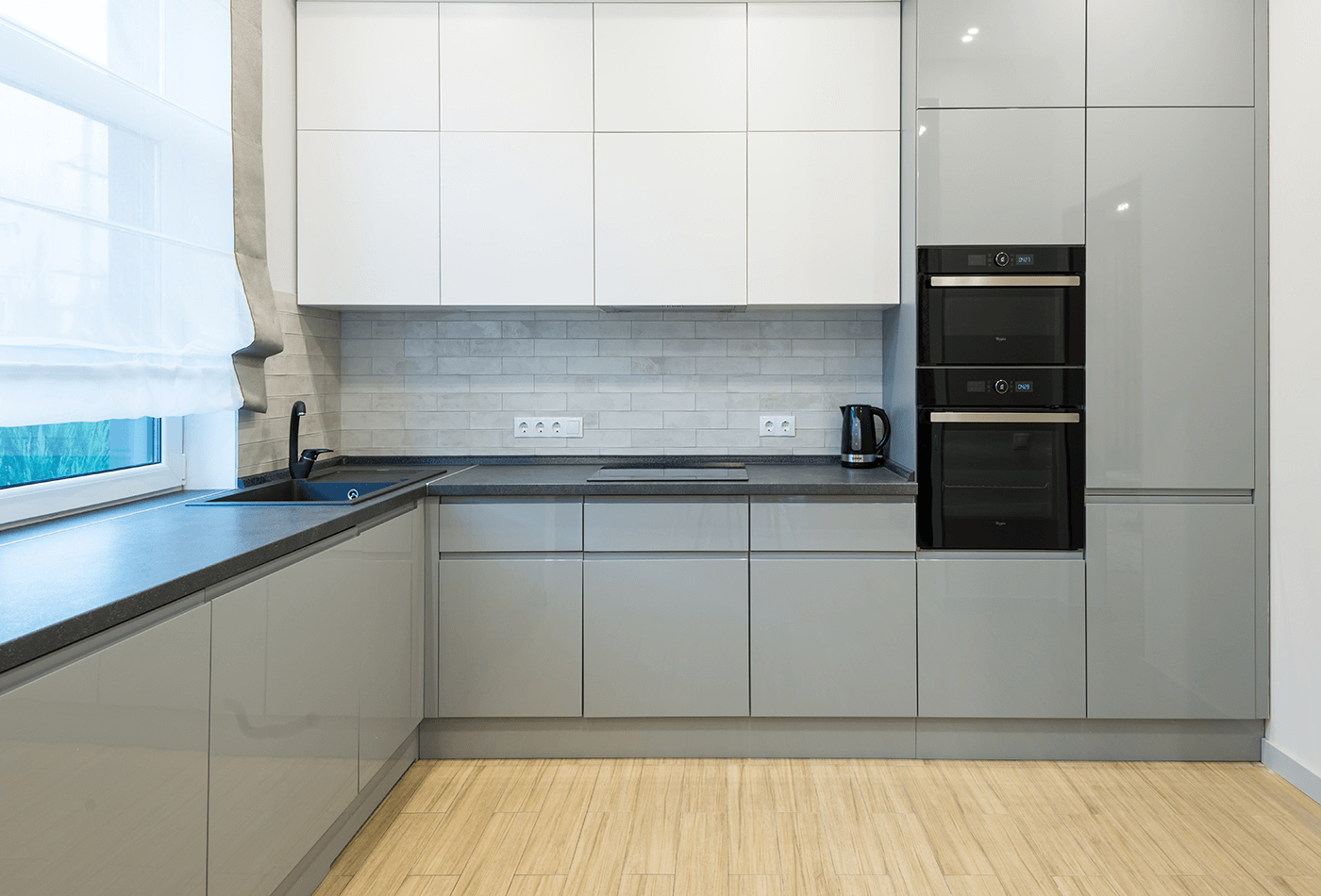aesthetic  grey kitchen