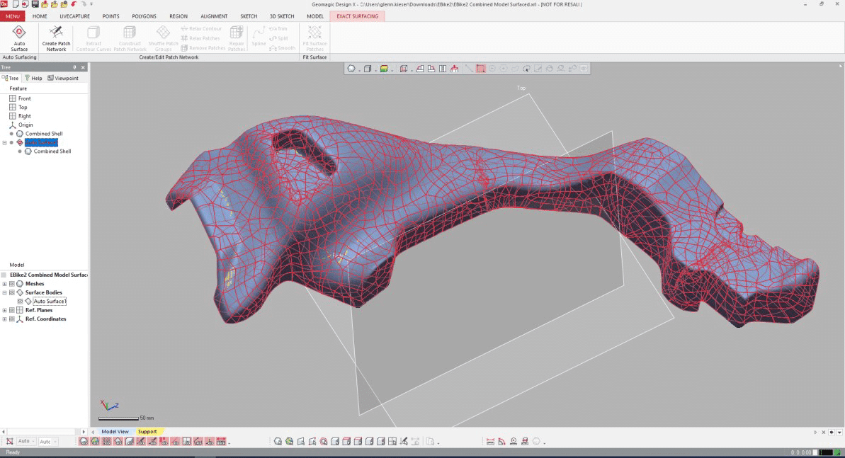 CAD model in Geomagic Design X