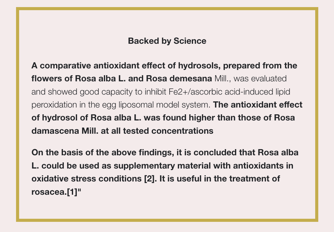 Rose water for rosacea