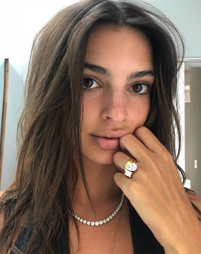 Emily Ratajkowski Non-Traditional Engagement Ring