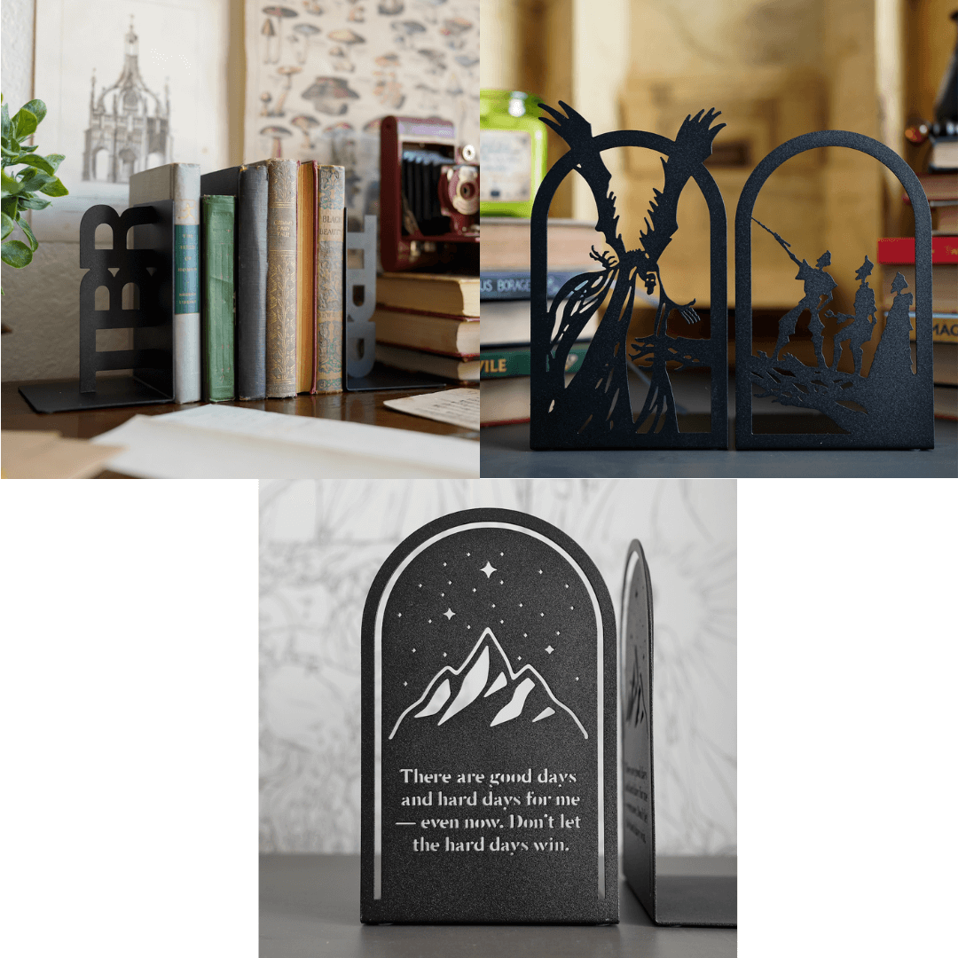 Various bookends sold by LitJoy Crate
