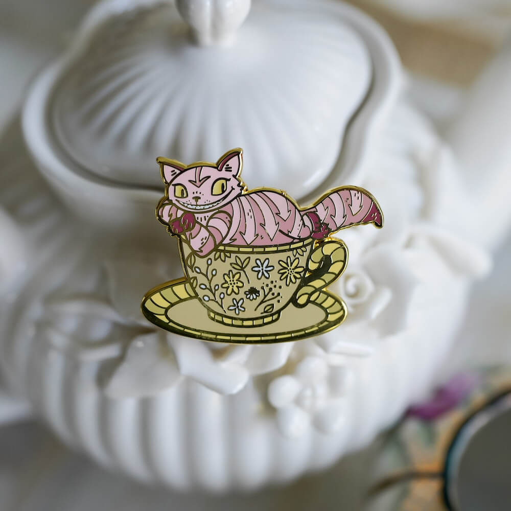 Cheshire Cat from Alice in Wonderland enamel pin sold by LitJoy
