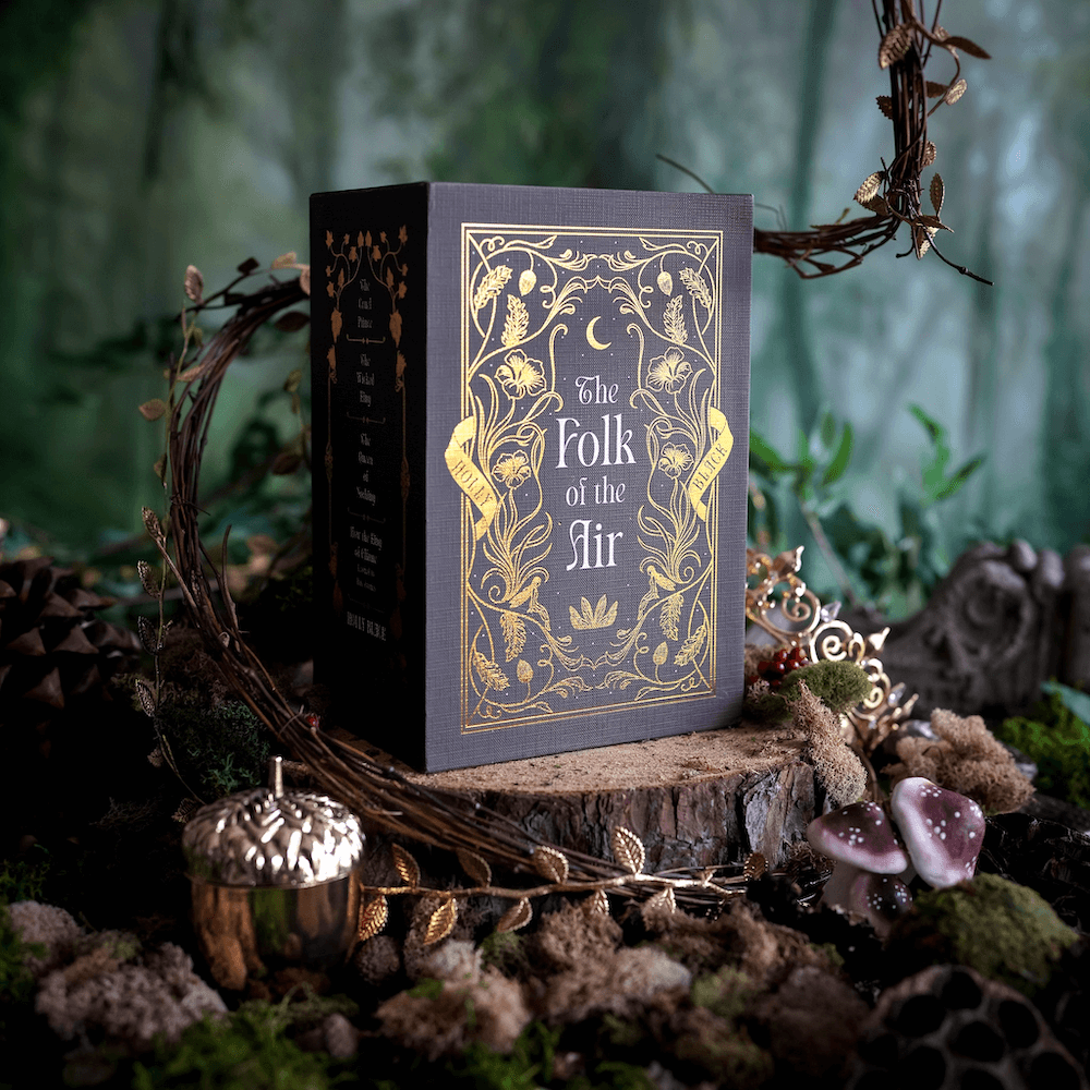 Black wibilan slipcase with gold-stamped foiling for LitJoy's FOTA Special Edition Box Set