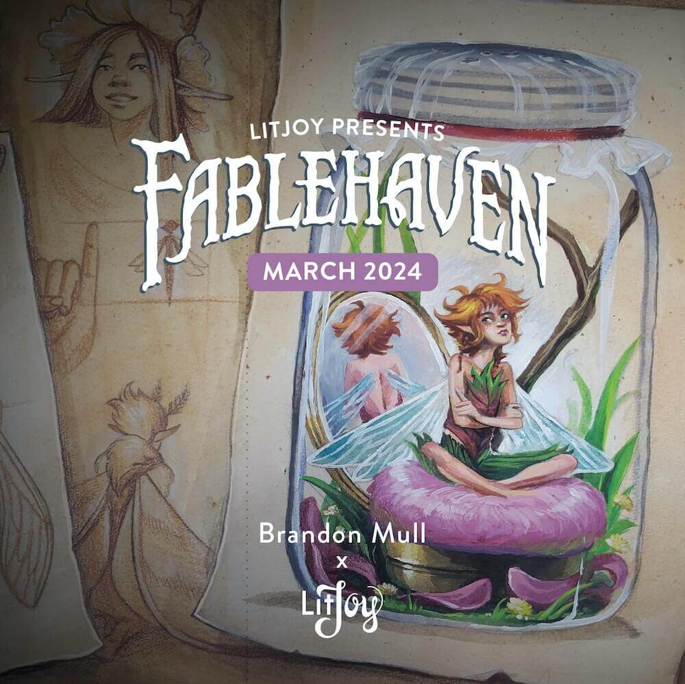 Sketches & full color illustration of Brandon Mull Fablehaven Fairies; Fablehaven fan art by @alysestew.art; Drink the Milk
