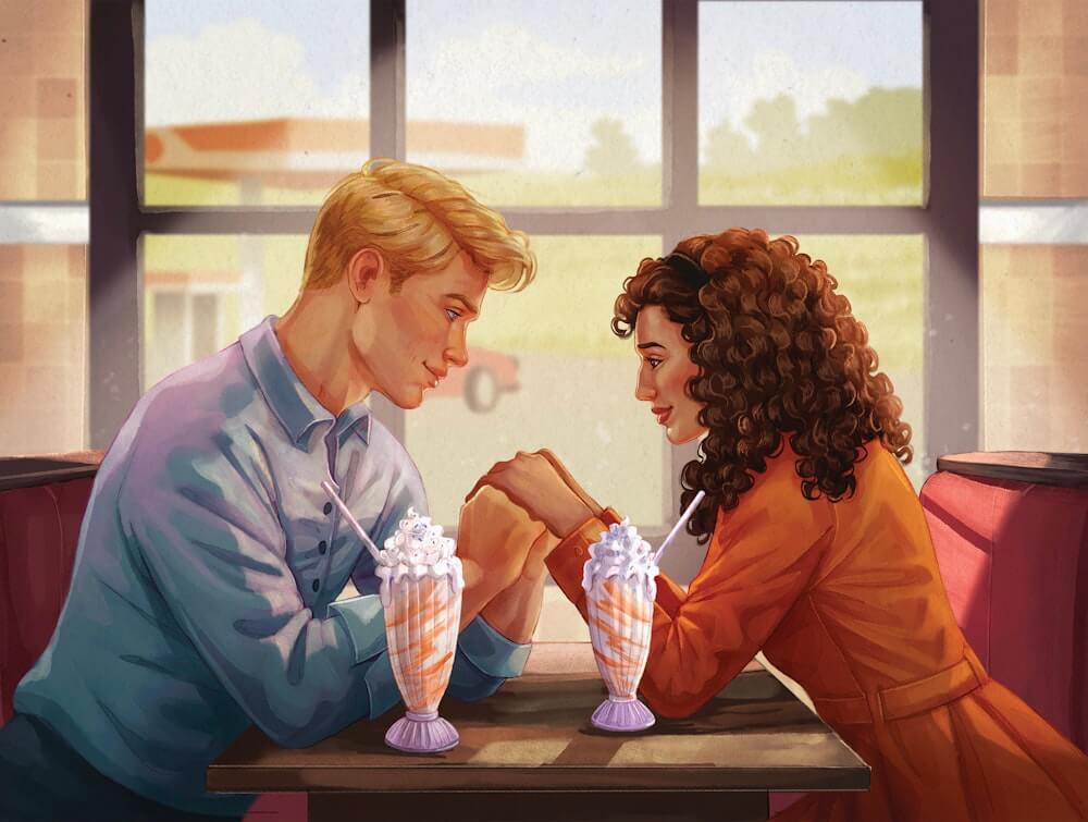 Art of Cliff and Jolene for the LitJoy Special Edition of I Hope This Finds You Well by Natalie Sue