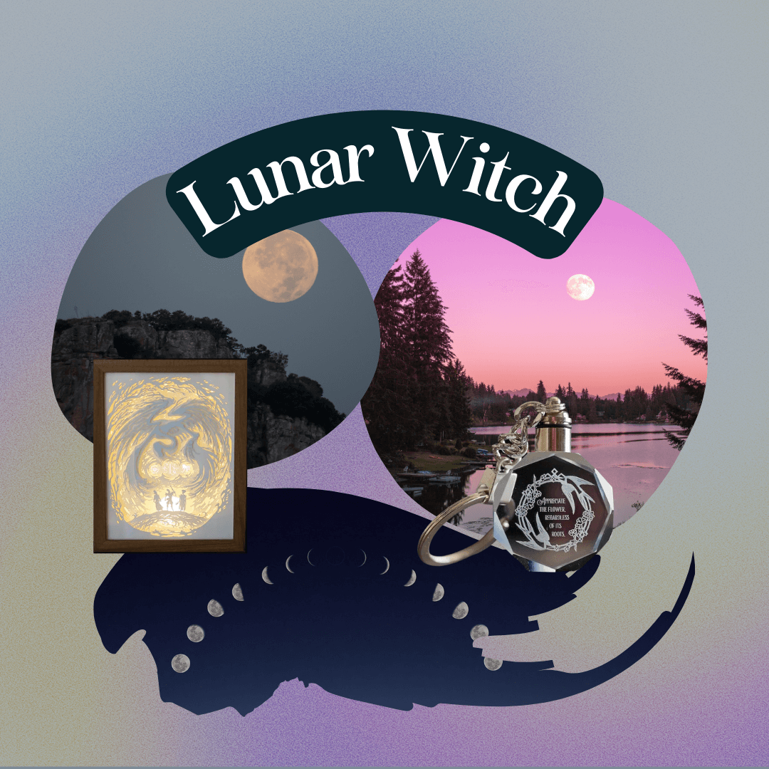 Lunar Witch images with moons and LitJoy products