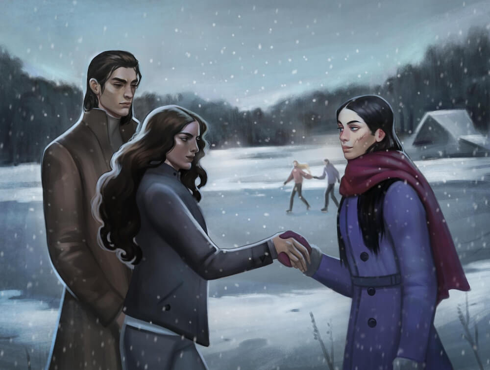 Dimitri, Tasha, and Rose Vampire Academy fan art