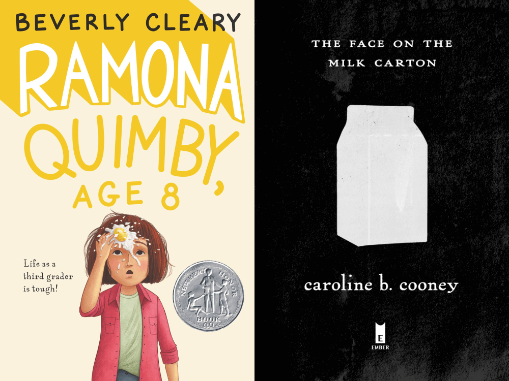 The Face on the Milk Carton and Ramona Quimby book covers