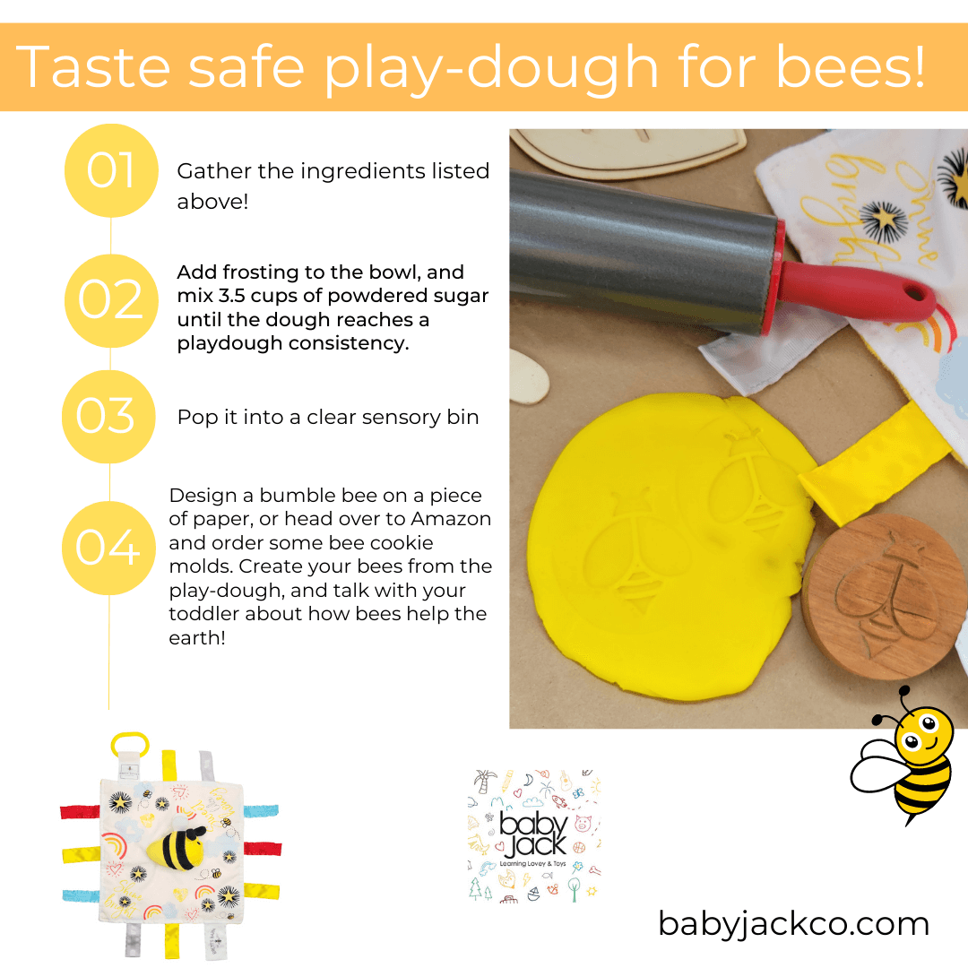 springtime sensory activity bee play-dough
