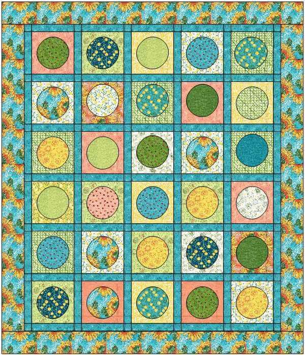 Circle Time quilt pattern from Electric Quilt