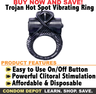 Buy Trojan Hot Spot vibrating Rings online | Condom Depot - Buy best feeling condoms online