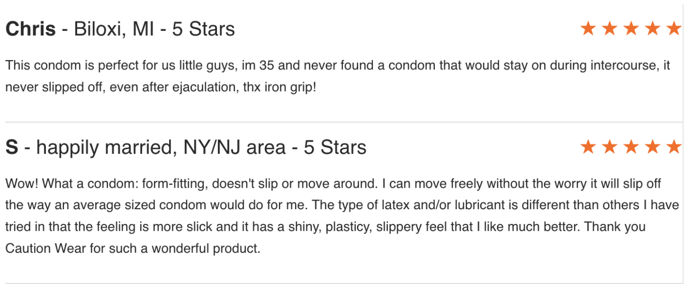 Read Real Iron Grip Reviews from Real Customer | Real Iron Grip Condom Reviews | Condom Depot - Best place to buy condoms online