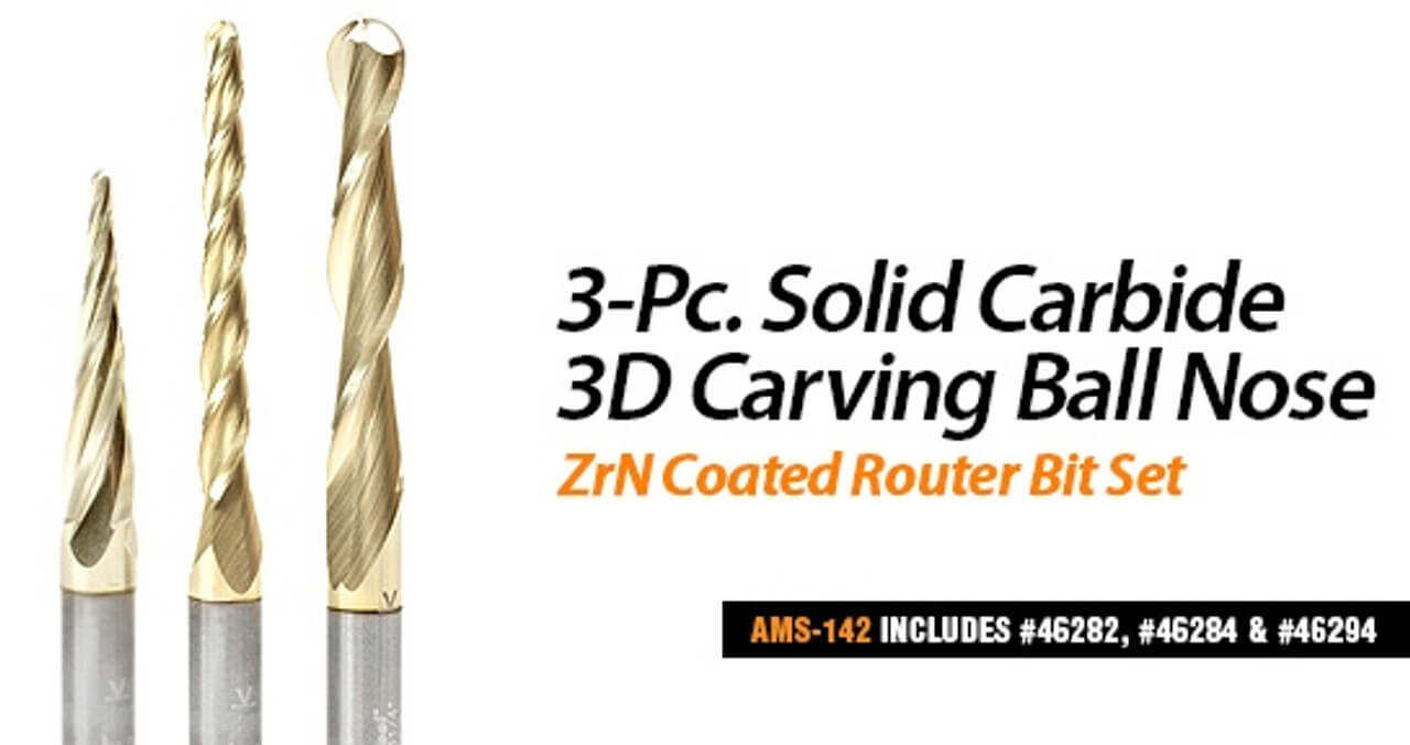 ZrN coated cnc ball nose carving bits