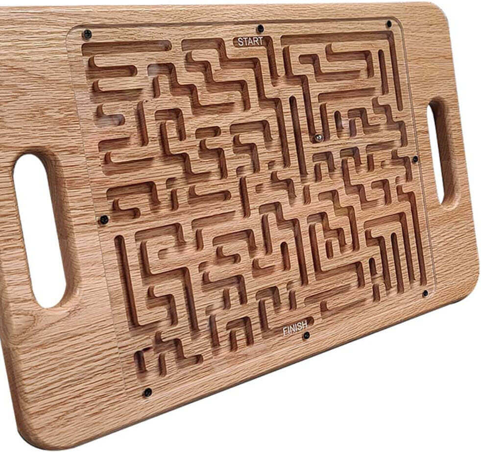wooden maze game