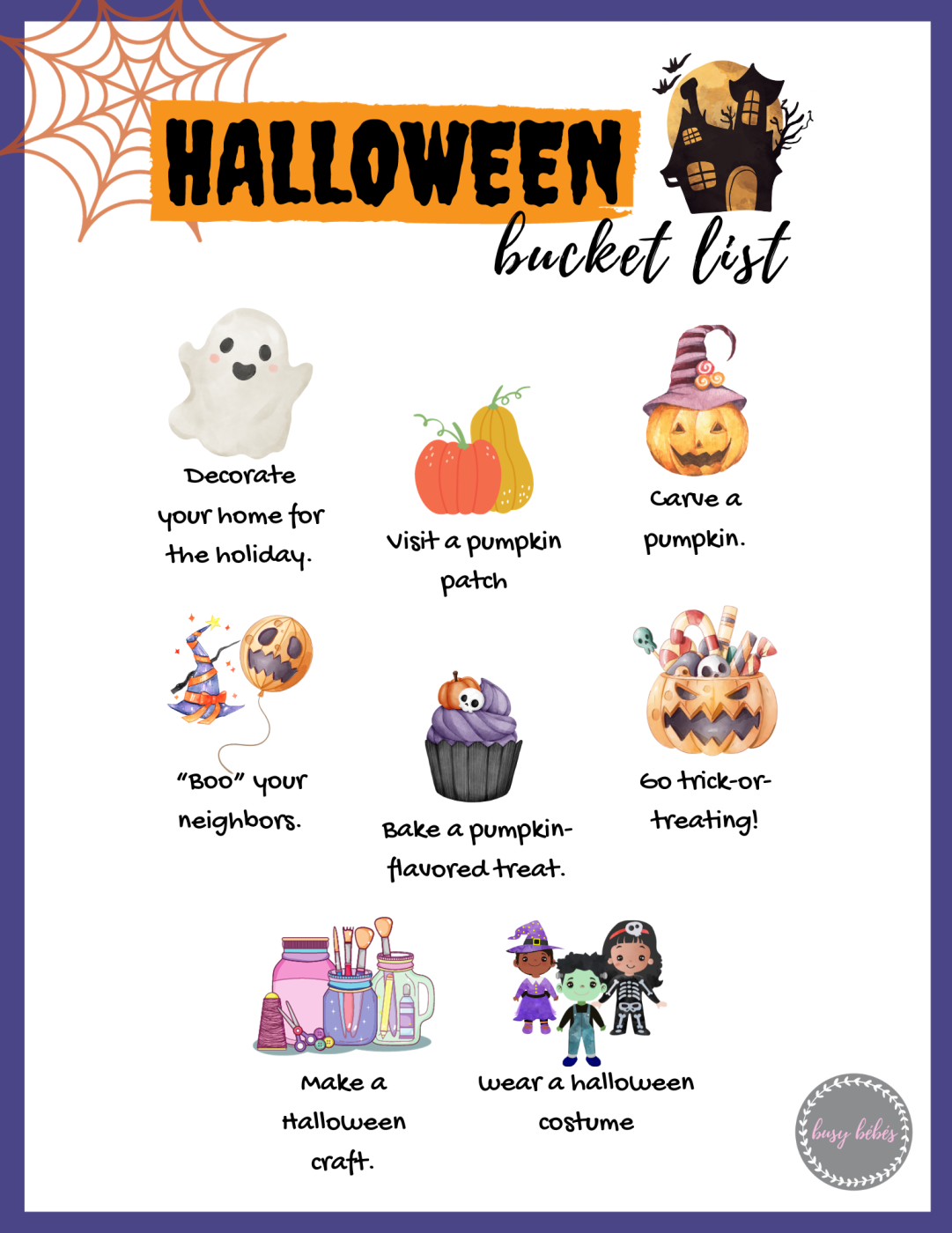 Free Printable Halloween Bucket List