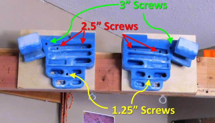 Use the screw lengths specified here when attaching the RPTC halves to the floating mounts. 