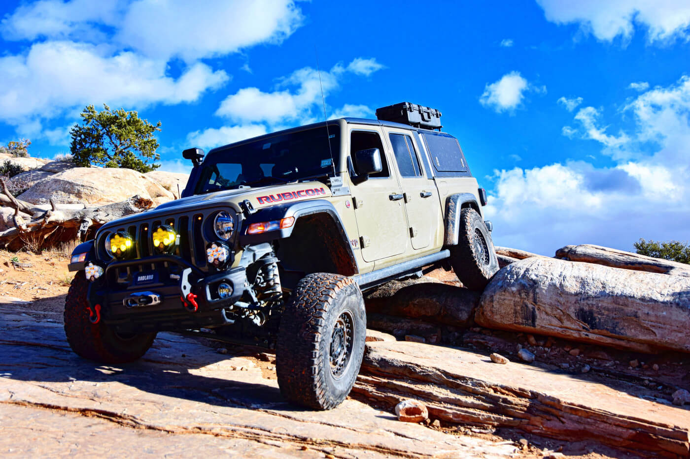 Kenny's Jeep Gladiator on an off-road ride