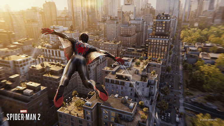 He can fly! Almost! (Image Source: Insomniac.games)
